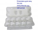Упаковка для яиц из вспененного полистирола, 250х240х36 мм